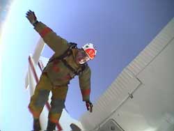 Chris - First ever Skydive done in Full Fire Fighter Gear